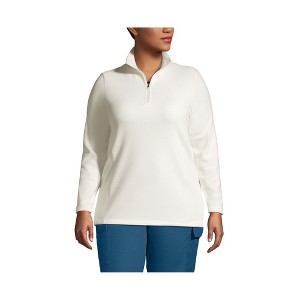 Lands' End Women's Anyweather Fleece Quarter Zip Pullover - 1 of 4