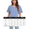 Maternity Shirts Women's Casual Floral Print Tops Striped Ruched Side Tunic Top - 4 of 4