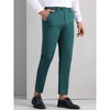 INSPIRE CHIC Men's Classic Fit Solid Stretch Flat Front Expandable Waist Work Business Pants - image 2 of 4