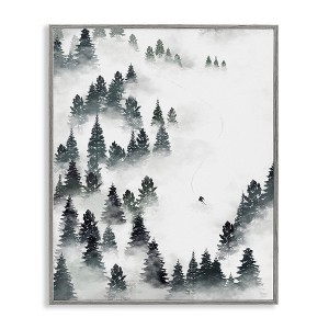 Stupell Industries Winter Ski Slopes Mountain Framed Giclee Art - 1 of 4