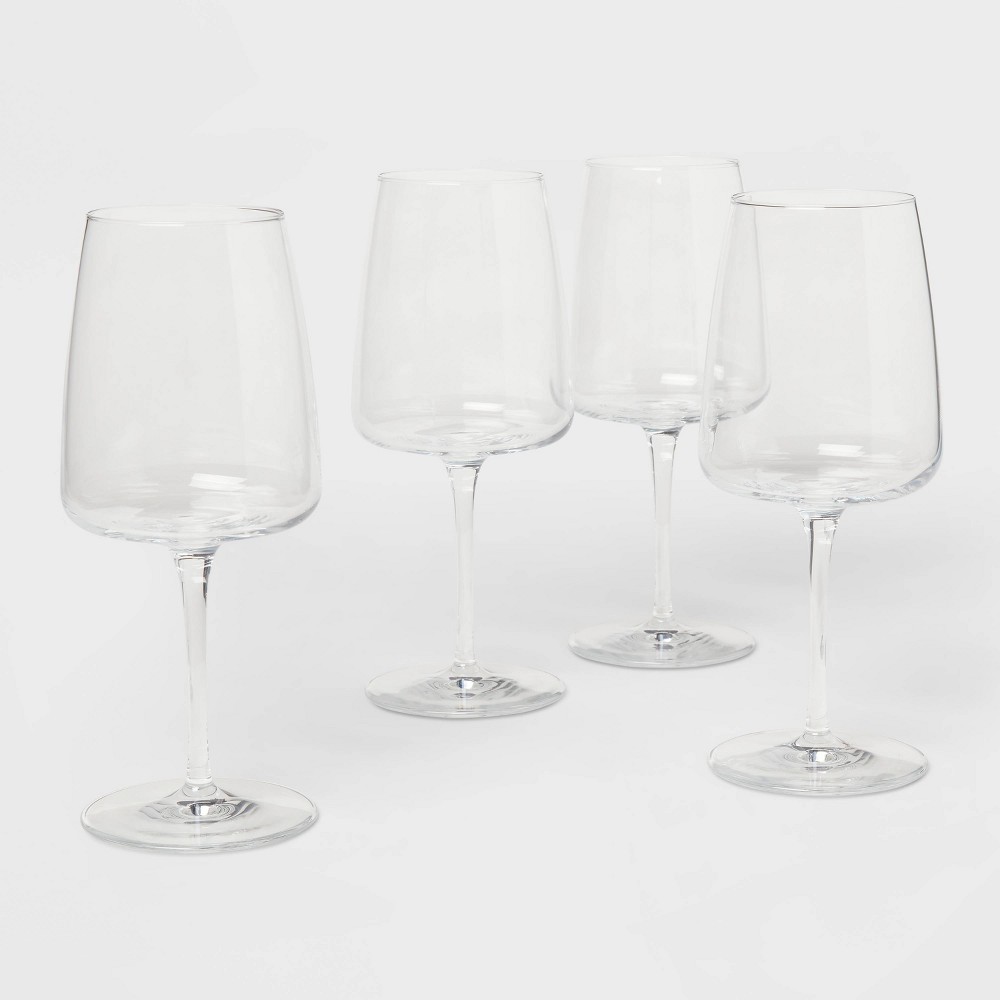Photos - Glass 4pk Simbury Wine Glasses Red - Threshold™