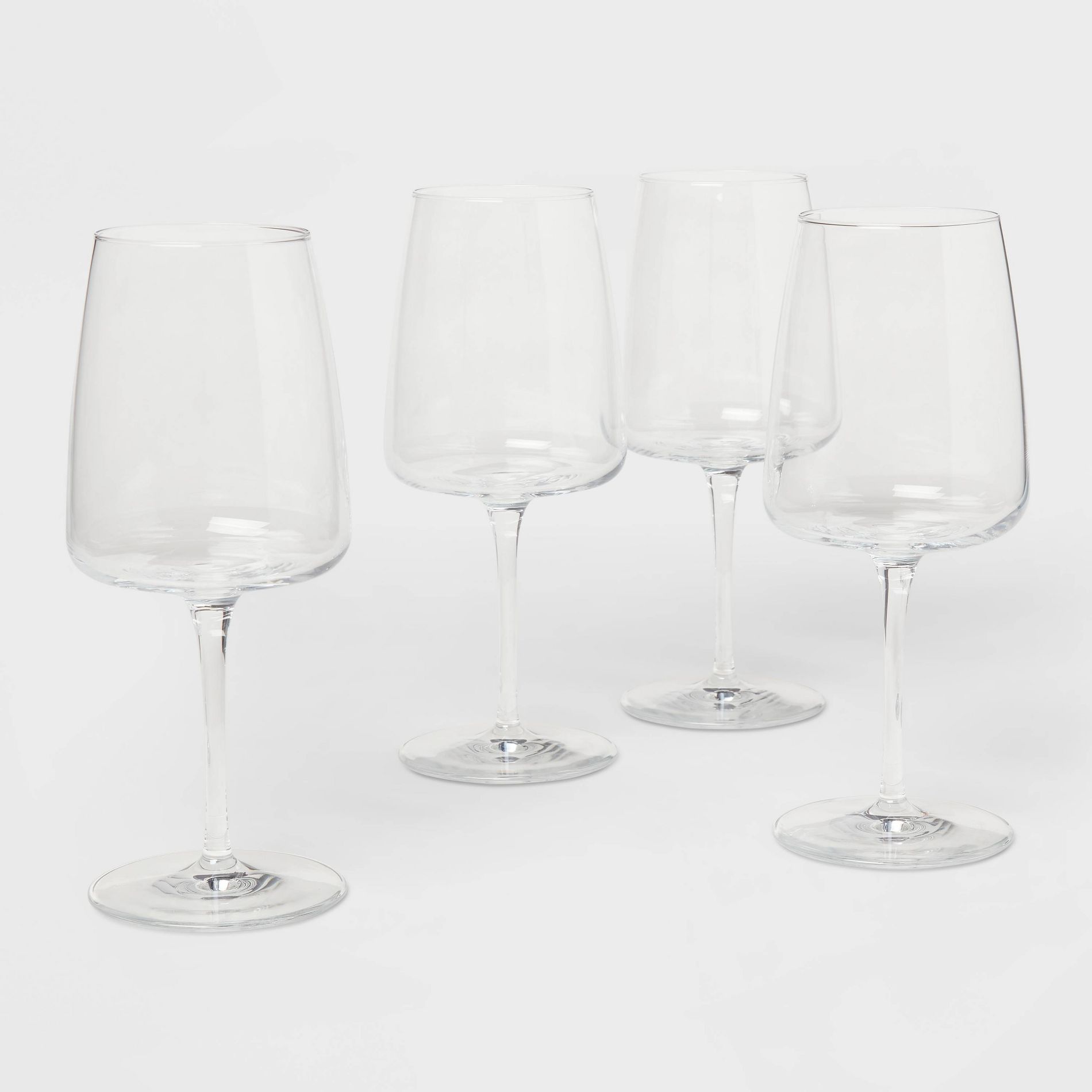 4pk Simsbury Red Wine Glasses - Threshold™: Traditional Clear Glass, Dishwasher-Safe, BPA & Lead-Free, Set of 4