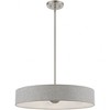 Livex Lighting Elmhurst 4 - Light Pendant in  Brushed Nickel/Shiny White - 4 of 4