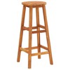 Bar Chair Set of 2 Natural Wood Solid acacia wood Medium vidaXL - 4 of 4