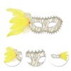 Unique Bargains Side Feather Masquerade Princess Half Face Party Mask 1 Pc - 3 of 4
