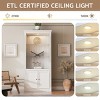 Mid-Century 4-Tier Display Bookcases with 5-Colors Dimmable Ceiling Light Farmhouse Bookcases with Storage & Doors for Home & Office-Tanpinhause - 4 of 4