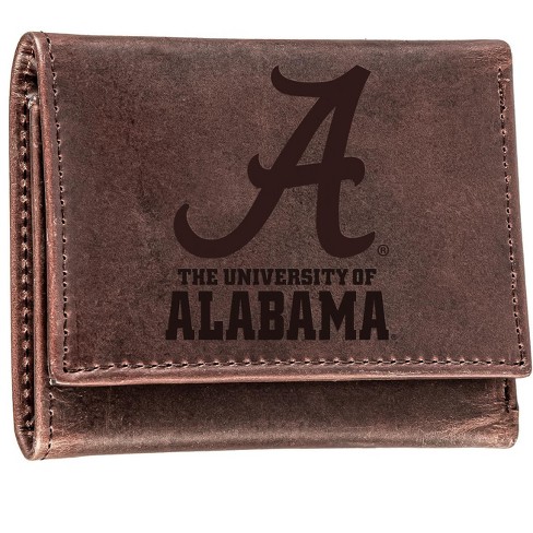 Evergreen University Of Alabama Crazy Horse Collection Tri-fold Wallet ...