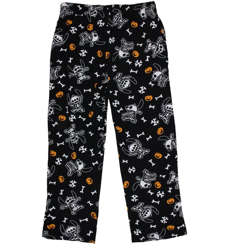 Disney Lilo and Stitch Pajama Pants Halloween Skeleton Men's Lounge Pants, 4 of 5