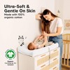 KeaBabies 2pk Soothe Changing Pad Covers for Girl, Boy, Organic Soft Cotton Contoured Diaper Changing Table Pad Covers - 3 of 4