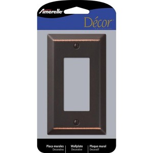 Amerelle Century Aged Bronze 1 gang Stamped Steel Decorator Wall Plate 1 pk - 1 of 1