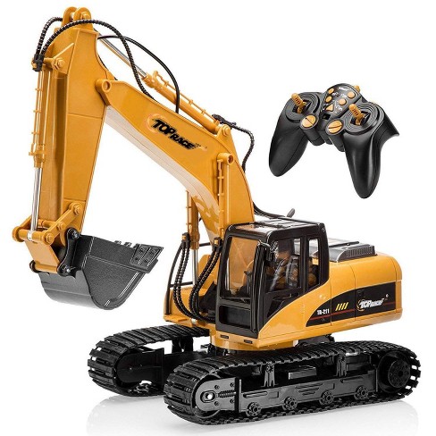 Top Race Rc Excavator Tractor W 2.4ghz Transmitter Metal Shovel Target