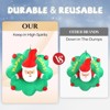 Angel Sar 4 FT Lighted Inflatable Santa with Wreath, Window Breakthrough Hanging Christmas Decoration with LED Lights for Holiday Party - 4 of 4
