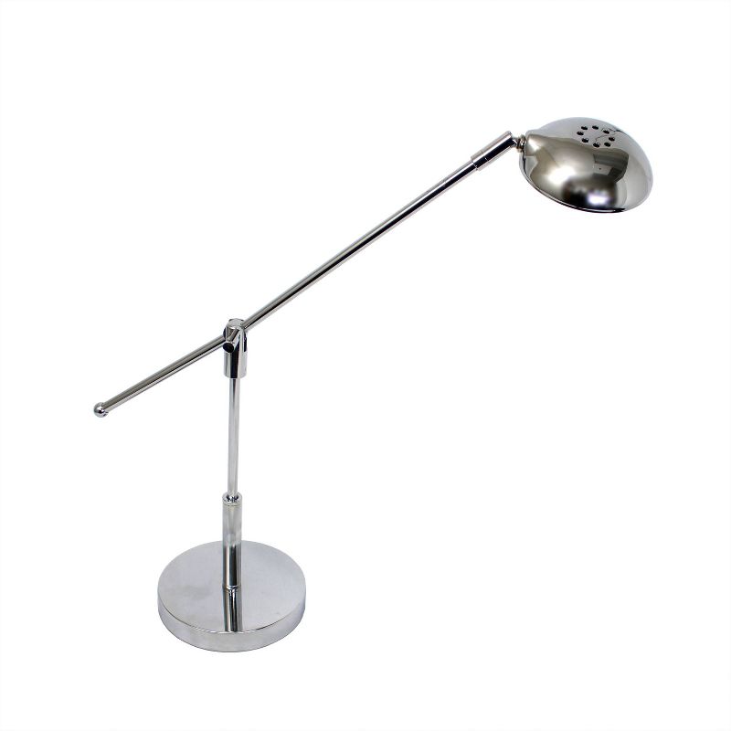 3W Balance Arm Chrome Desk Lamp with Swivel Head Silver (Includes LED Light Bulb) - Simple Designs, 1 of 6