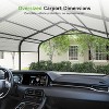 Real Relax Metal Carport, Heavy Duty Car Port, All-Weather Outdoor Storage Trucks, Boats, Cars, Galvanized Steel Roof, Vertical Stripe Design - 4 of 4