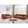 64.98 length ,35.83" deepth ,human body structure for USA people, marshmallow sofa,Polyester sofa ,2 seater, LIGHT BROWN Polyester - 3 of 4