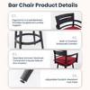 UNISOAR Modern Outdoor 2-Piece Swivel Bar Chairs – Aluminum Frame with Ember Black, 360° Swivel, Ergonomic Backrest & Armrests - 3 of 4