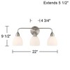 Possini Euro Design Possini Euro Powder 22" Wide Brushed Nickel 3-Light Bath Light - 4 of 4