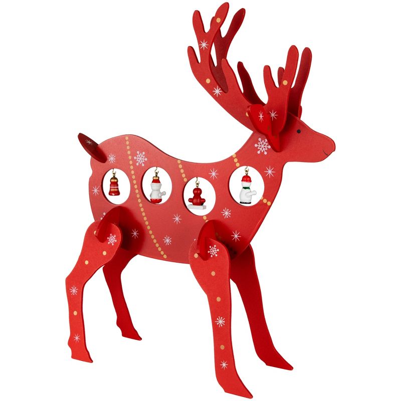 Northlight 13.25" Red and White Reindeer Cut-Out Christmas Tabletop Decoration, 4 of 7