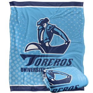 University Of San Diego Logo Dots Silky 50x60 Blanket, 1 Sided - 1 of 4