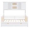 TIRAMISUBEST Twin/Full Size Daybed With 2 Storage Drawers and All-in-One Cabinet, Wooden Daybed Frame Sofa Bed with Storage Shelves and Slats Support - 3 of 4