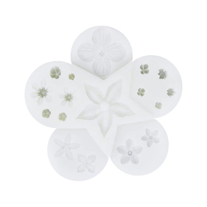 O'Creme Filler Flowers Silicone Fondant Mold - 3" x 3" - White, 2 of 6