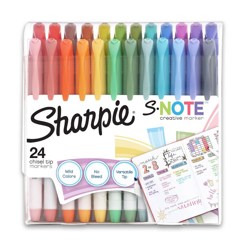 Sharpie S-Note 24pk Creative Marker Highlighters Chisel Tip Multicolored, 1 of 14