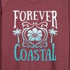 Women's - Instant Message - Forever Coastal Lightweight French Terry Wide Neck Long Sleeve Graphic Shirt - 2 of 4