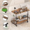 Aheaplus Computer Desk with Power Outlets and LED Lights-32" Manual Stand Up Desk with Monitor Stand and Storage - 3 of 4