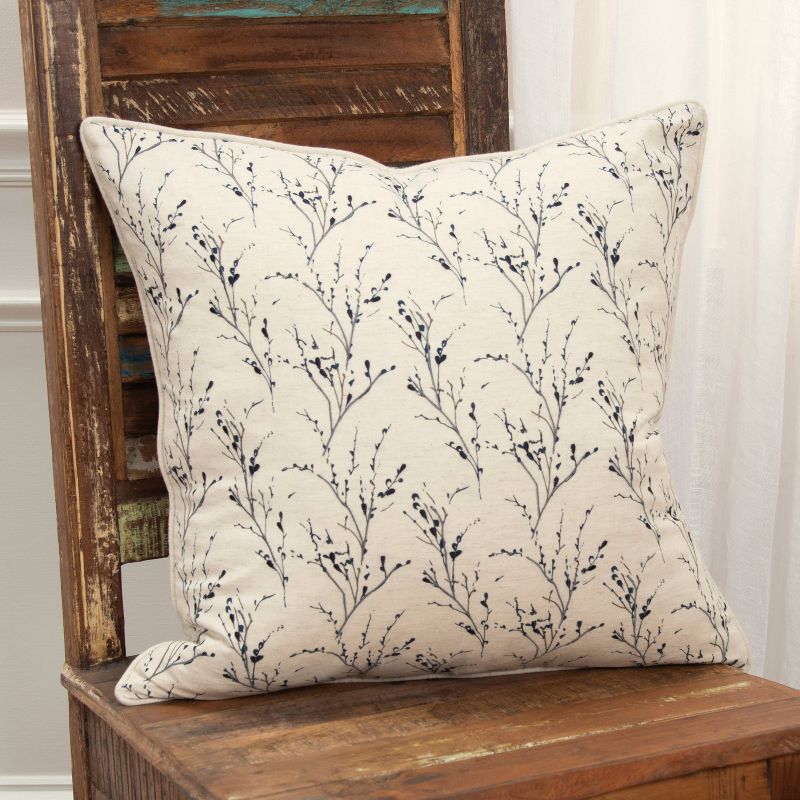 20"x20" Floral Polyester Filled Pillow - Rizzy Home, 6 of 10