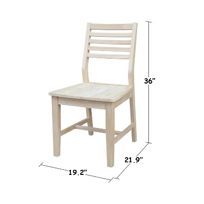 Highland Brown Solid Wood Ladderback Dining Side Chair