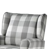 Acme Furniture Patli 35" Accent Chairs Gray Fabric: Flannel Upholstery, Swivel Base, Wood & Metal Frame - 4 of 4