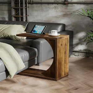 C-Shaped End Table, Sofa Side Table Couch Table - 1 of 4