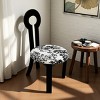 2-Piece Dining Chair Set with PU Leather or Linen Cushion & Curved Keyhole Back, Wood Chairs for Home Dining-Baofuwish - 2 of 4