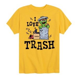 Boys' - Sesame Street - I Love Trash Short Sleeve Graphic T-Shirt - 1 of 4