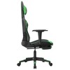 vidaXL Gaming Chair with Footrest Black and Green Faux Leather - 4 of 4