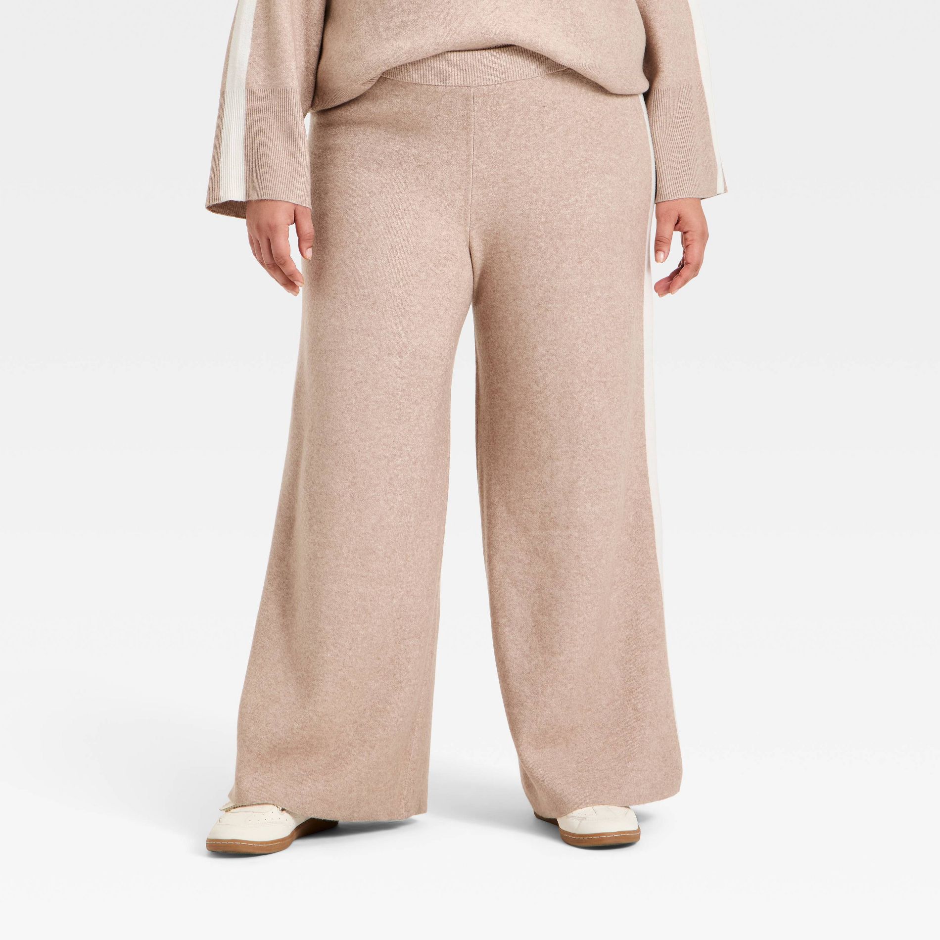 Women's High-Rise Wide Leg Pants - Ava & Viv™ Taupe