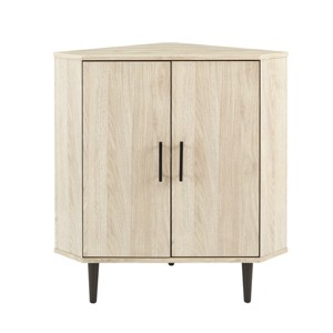 GlasFlength Decorative Storage Cabinets Modern Accent Storage Cabinet with 2 Doors Free standing Cabinet for Living Room, Beige, 30"*18"*32" - 1 of 4