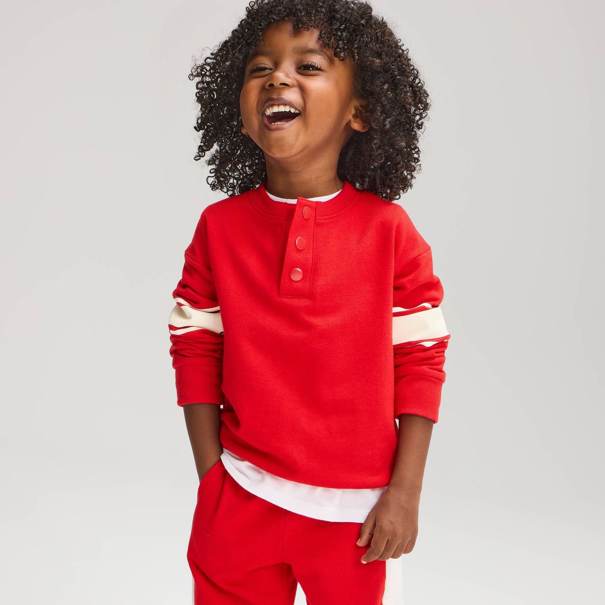 Toddler Boys' French Terry Colorblock Sweatshirt - Cat & Jack™ - thumbnail 4