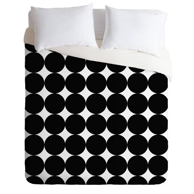 King Natalie Baca Mod Polka Dot Comforter Set Black/White - Deny Designs