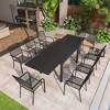 Mondawe 9-Piece Aluminum Extendable Outdoor Patio Dining Set,With Telescopic Table & Mesh Chairs Patio Set - 2 of 4