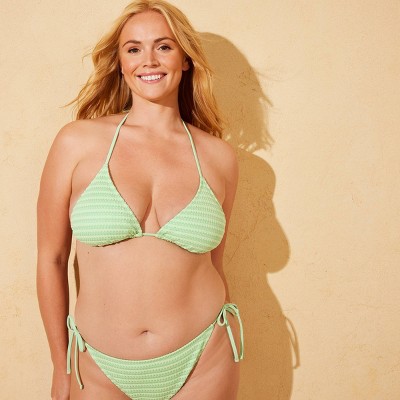 Shade & Shore Women's Ribbed Triangle Top - Shade & Shore™ Green M — фото 4
