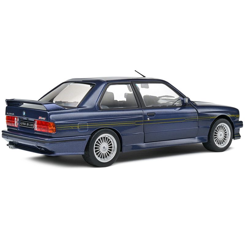 1990 BMW E30 M3 Alpina B6 3.5S Mauritus Blue Metallic 1/18 Diecast Model Car by Solido, 5 of 6