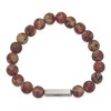 Black Bow Jewelry 8.5mm Stainless Steel Gemstone Brushed Medical I.D. Stretch Bracelet - 2 of 4
