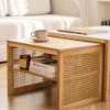 Nordlys Set of 2 Solid Wood Coffee Tables Classic Style Living Room - 3 of 4