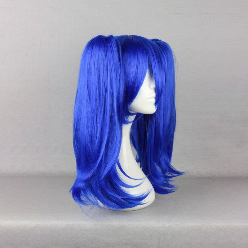 Unique Bargains Women's Wigs 18" Blue with Wig Cap, 3 of 7