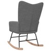 vidaXL Rocking Chair Dark Gray Fabric - 4 of 4