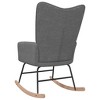 vidaXL Rocking Chair Dark Gray Fabric - image 4 of 4