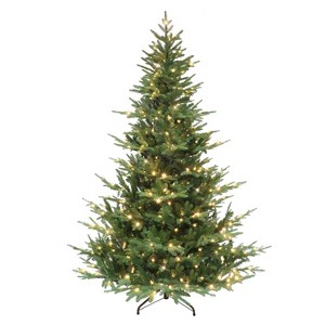 Puleo 7.5' Pre-Lit Sacramento Fir Artificial Christmas Tree - 1 of 4