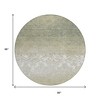 HomeRoots 8' Beige And Taupe Round Damask Washable Indoor Outdoor Area Rug - 3 of 4