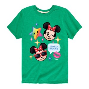 Boys' - Disney - Minnie Assorted Emojis Short Sleeve Graphic T-Shirt - 1 of 4